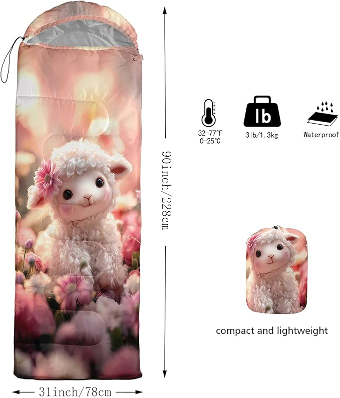 Sea Turtle Sleeping Bag for Kids Boys GirlsOcean Themed Camping GearWaterproof Compact Sleeping Bag for Camping Backpacking Outdoor Hiking.