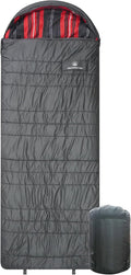 Mountainlodge Polycotton Sleeping Bag for AdultCold&ampWarm Weather Large with Compression Sack and Water Resistant for Family CampingTravel and Car Camping