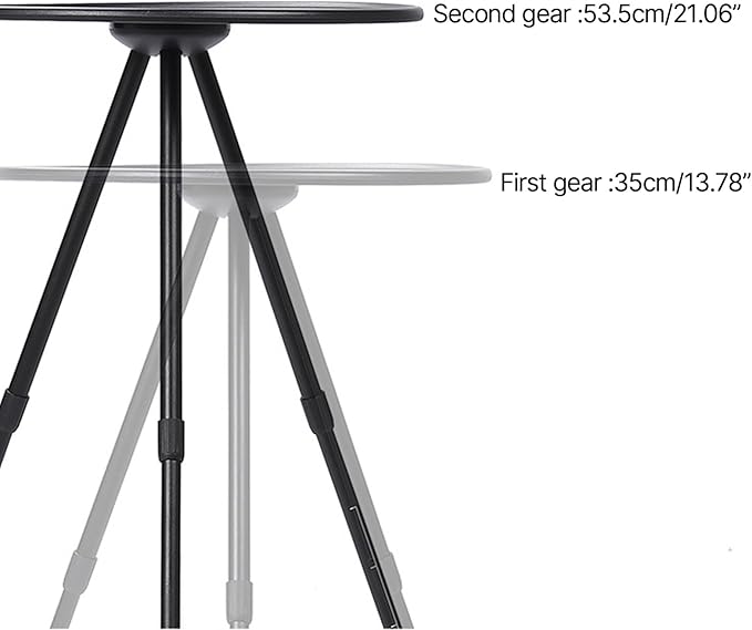 Folding Round Table Telescopic Outdoor Table Three-legged Dining Table Aluminum Alloy Table for Hiking Camping