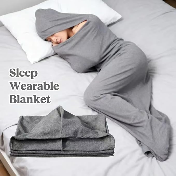 Wearable Sleep Pod Hug Blanket for AdultsPortable Sleeping Bag for Adults Perfect for Stress Relief and Better Sleep Soft and Breathable Fabric Machine Washable