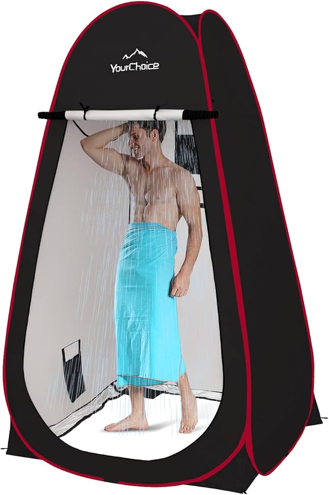 Your Choice 3.9x3.9x6.9FT Pop Up Privacy Tent Large Portable Camping Changing Room with 2 Storage Pockets &amp 4 Sandbags Outdoor Shower &amp Toilet Shelter for Beach RV Camping &amp Hiking