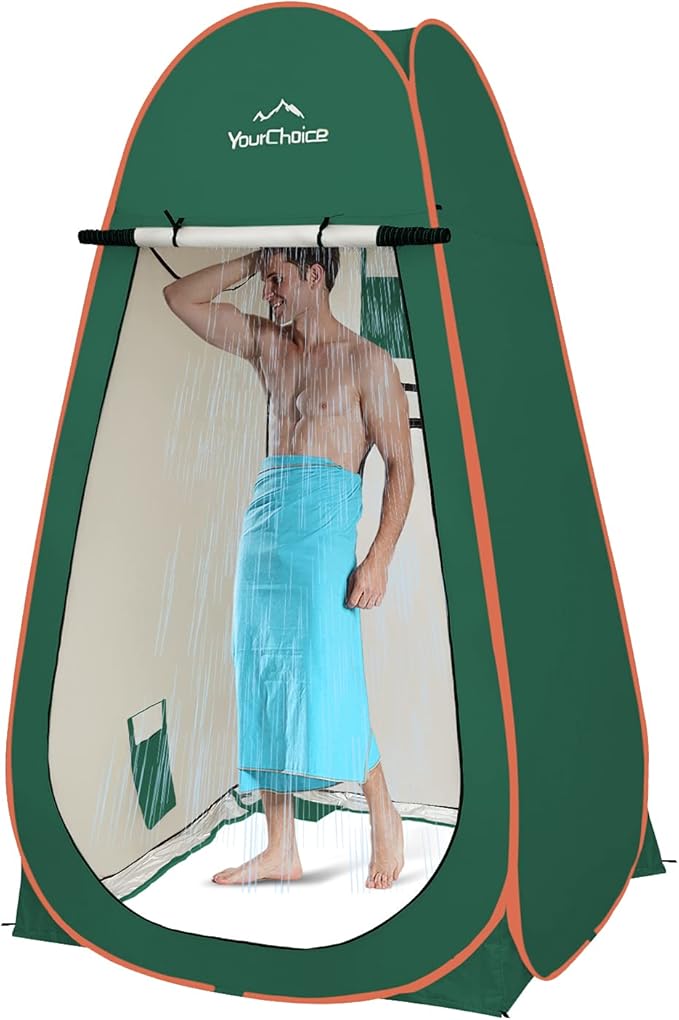 Your Choice 3.9x3.9x6.9FT Pop Up Privacy Tent Large Portable Camping Changing Room with 2 Storage Pockets &amp 4 Sandbags Outdoor Shower &amp Toilet Shelter for Beach RV Camping &amp Hiking