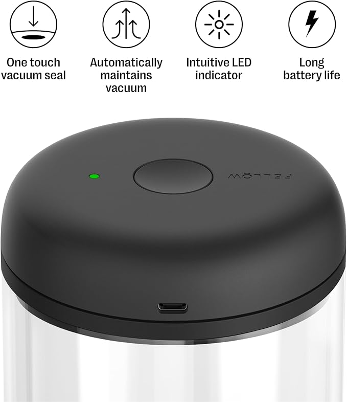Fellow Electric Atmos Lid - Automatically Sealing Lid - Compatible With All Atmos Vacuum Coffee Canisters