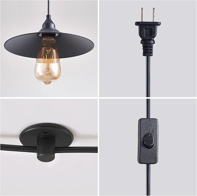 Hanging Lamp with Plug in Cord Outdoor Lamps for Patio Waterproof Pendant Light with Plug Outdoor Lamps for Patio Waterproof Hanging Pendant Light with Plug in Cord MA6006