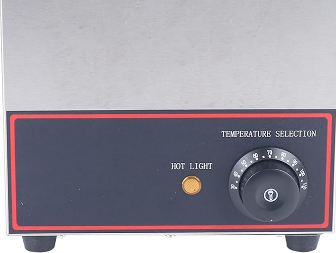 Commercial Grade Bain Marie Buffet Food Warmer 1 Round Pot Stainless Steel Food Warmer Steam Table for Catering and Restaurants 150W 110V (1 Round Pot)