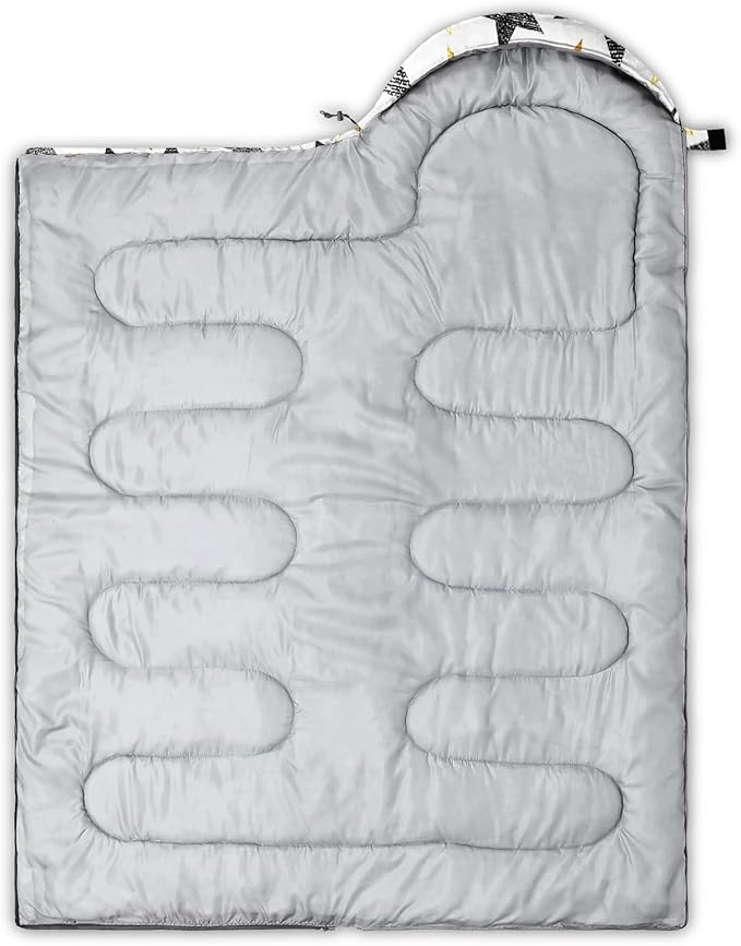 QOOMO Camping Sleeping Bags3 Season Warm &amp Cool WeatherLightweightWaterproof Sleeping Bags for Adults &amp KidsTravelingand OutdoorsCamping Gear Equipment