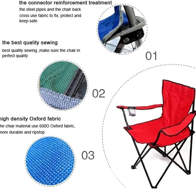 JSEIAJB Folding Chair Portable Fishing Car Supplies Stool Beach Outdoor Camping(Blue)