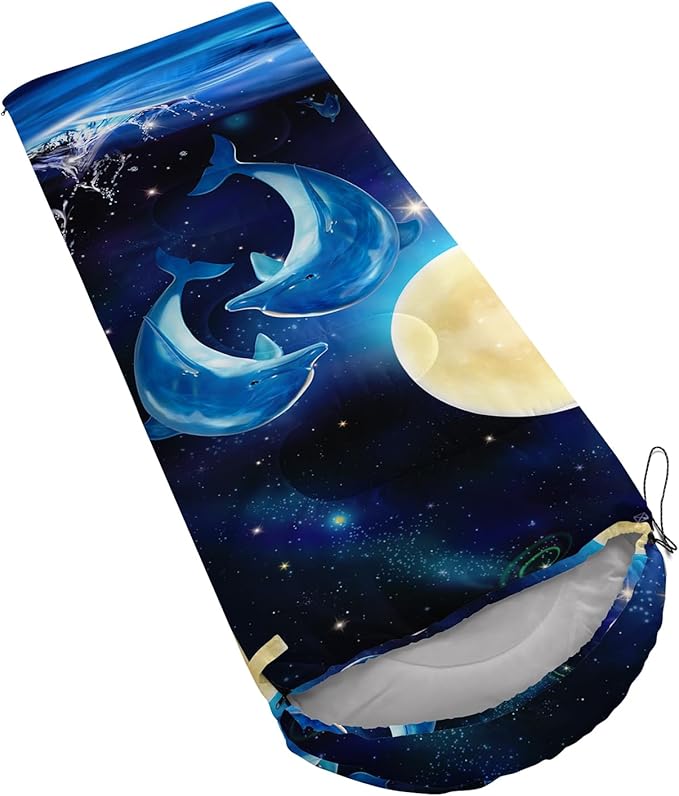 AILONEN Cartoon Camping Sleeping Bag for Boys Girls AdultsLightweight &amp Waterproof3 Season Warm &amp Cold WeatherPortablePrinted Sleeping BagTravelingCampingHiking