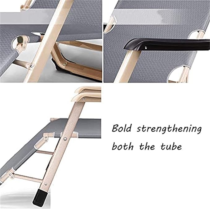 Lounge Chair Recliner Chair Folding Recliner Chair Adjustable Lounge Chair for PatioGardenBeach PoolTube Both Sides Lounge Chair Comfortable Annive