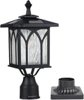 Kemeco Solar Post Light Outdoor Cast Aluminum LED Lamp Fixture with 3-Inch Fitter Base for Yard Garden Post Pole Gates Pillar Mount Landscape Driveway Decor