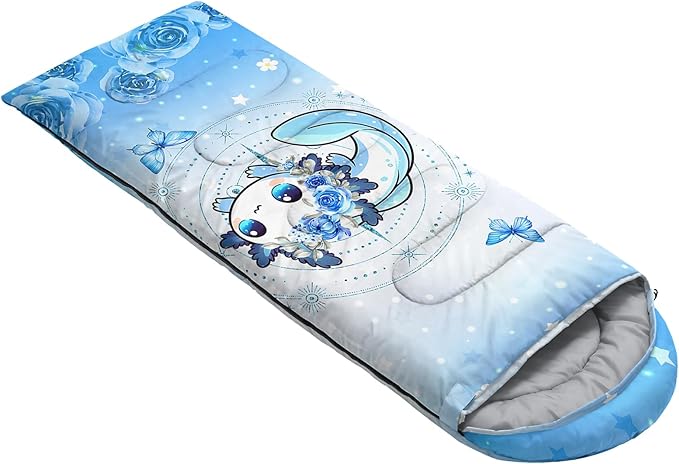 AILONEN Outer Space Astronaut Camping Sleeping BagsLightweight &amp Waterproof3 Season Warm &amp Cool WeatherCartoon Sleeping Bags for KidsBoys Girls TravellingOutdoors