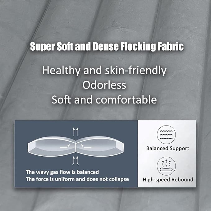 Car Air Mattress Back Seat Truck Inflatable Blow Up Bed with 2 Pillows and Electric Car Air Pump Portable Sleeping Pad for Travel Camping (Black)