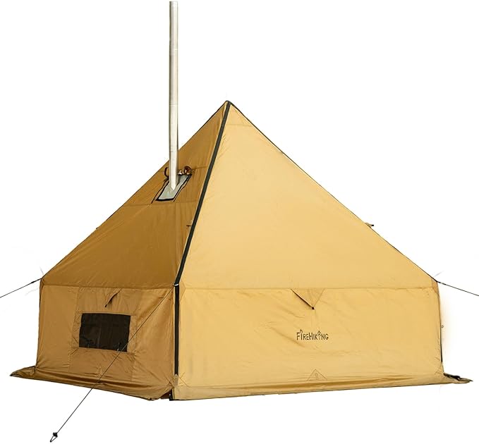 FIREHIKING Camping Hot Tent with Stove Jack Yurt Tent Outdoor Wall Tent Teepee Tent with Snow Skirt
