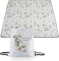 Picnic TIME Disney Winnie the Pooh Impresa Picnic Blanket Lightweight Folding Beach Blanket with Carry Backpack Machine Washable Water Resistant Fleece Picnic Mat (Black and White)