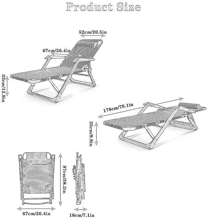 Reclining Chair Folding Lunch Rest Backrest Chair Balcony Home Leisure Portable Office Lunch Chair Adjustable