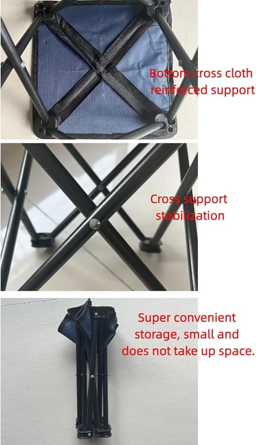 Ultra-Portable Folding Camping Stool – Mini Foldable Seat for Train Travel Queuing Fishing Hiking Gardening Art Students and Beach Use (Camouflage Yellow Trumpet 11 * 11 * 9in)