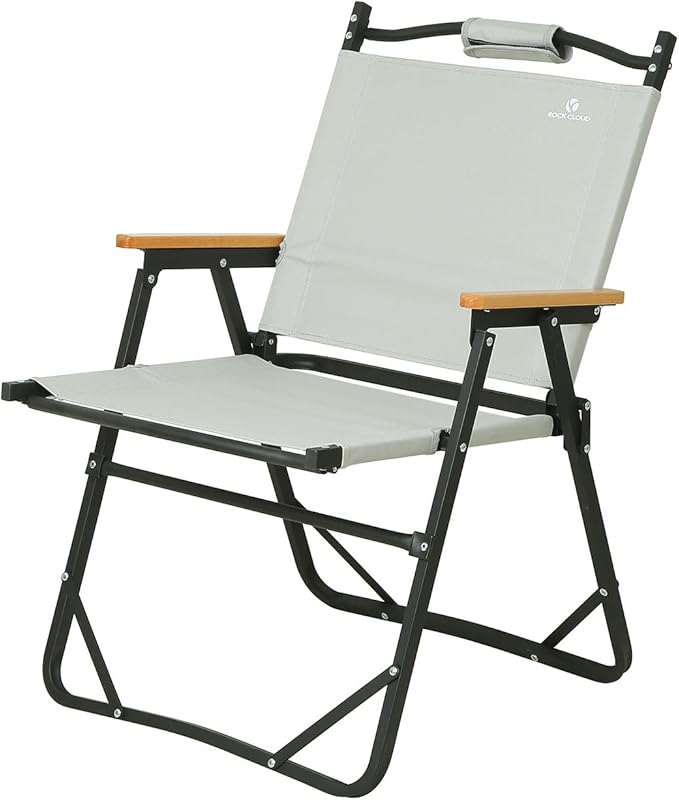 ROCK CLOUD Portable Folding Camping Chair Low Beach Chairs for Camp Lawn Hiking Sports Hunting