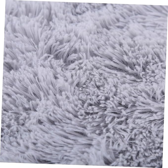 STOBAZA Plush Fleece Throw Blanket Soft Warm Solid Color Blanket for Home Winter Camping Lightweight in Light Grey