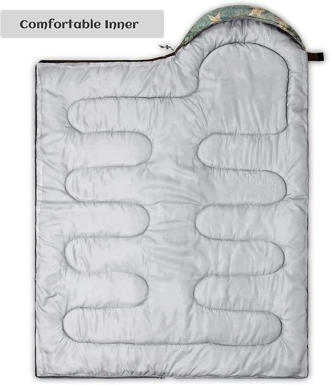 Sleeping Bags for Adults Youth Kids3D Printing Camping Sleeping Bag for Girls Boys Lightweight Waterproof Cold/Warm Weather Sleeping Bag for 3 Seasons