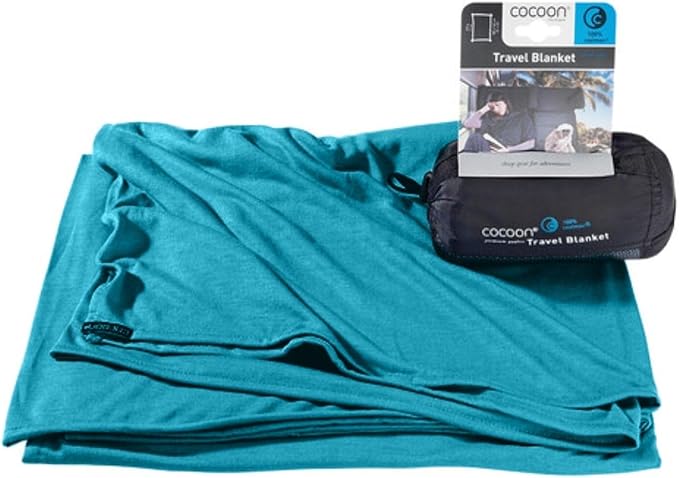 cocoon - Coolmax Travel Blanket | Compact Throw Blanket for Camping and Hiking | Fits in Backpack | Attaches to Luggage | Travel Essential | Fast Drying (Regular 70 x 55)