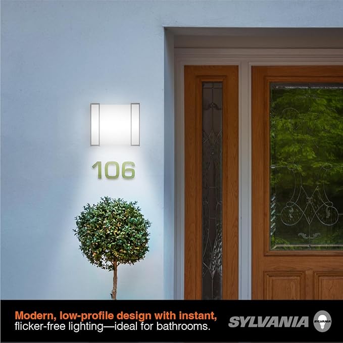 Sylvania 9 Hi-PerformaceLED Wall Sconce Light 22W 5 CCT (2700/3000/3500/4000/5000K) 1730 LMS 90 CRI Frosted - 1 Pack (65571)
