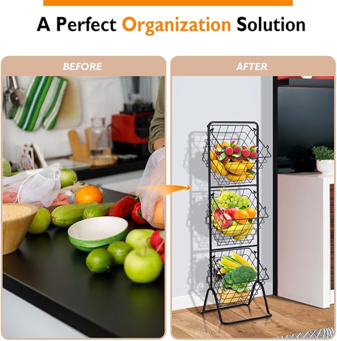 Multi functional iron storage rack three-layer floor standing vegetable and fruit basket living room bathroom balcony universal storage rack