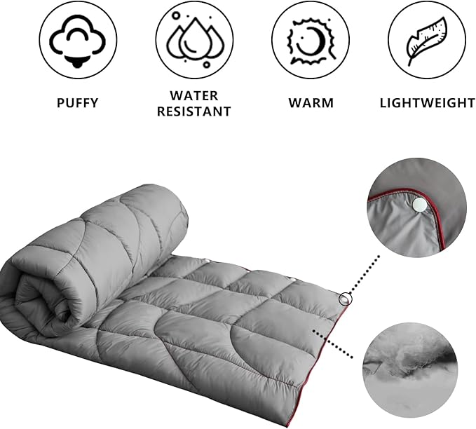 Camping BlanketMINI Puffy Blanket Lightweight Windproof Water Resistant for OutdoorsHikingBeachCarPicnicStadium