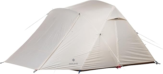 Snow Peak Alpha Breeze Tent Camping Tent Easy Set Up Water Repellent UV-Protective Finish Ivory 4 Person