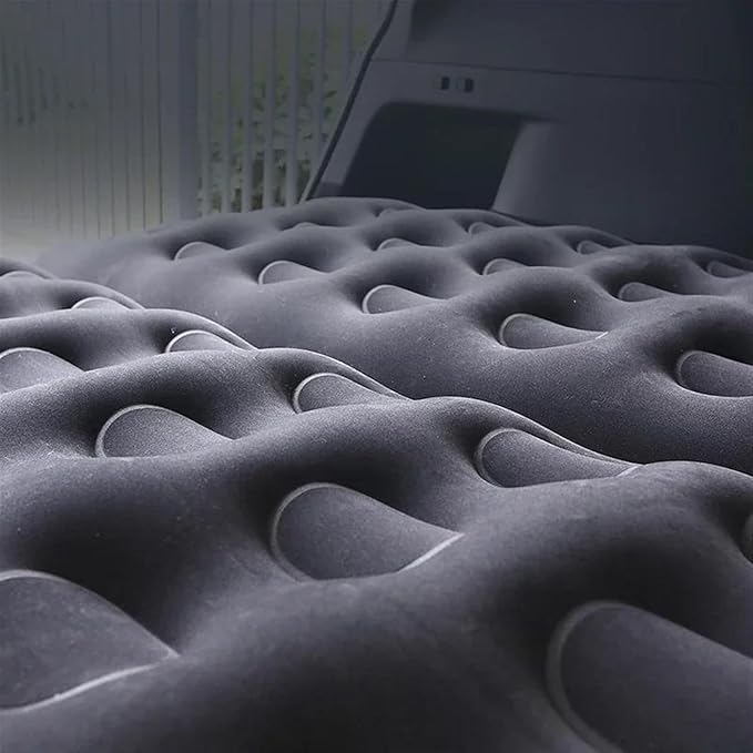 Camping Inflatable Mattress Car Inflatable Travel Mattress Flocked PVC Material Load-Bearing 500 Kg Outdoor Camping Mat