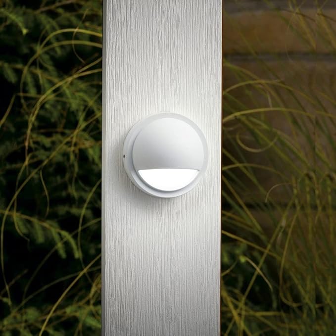 Kichler 15764WHT30R Half Moon LED Deck Light