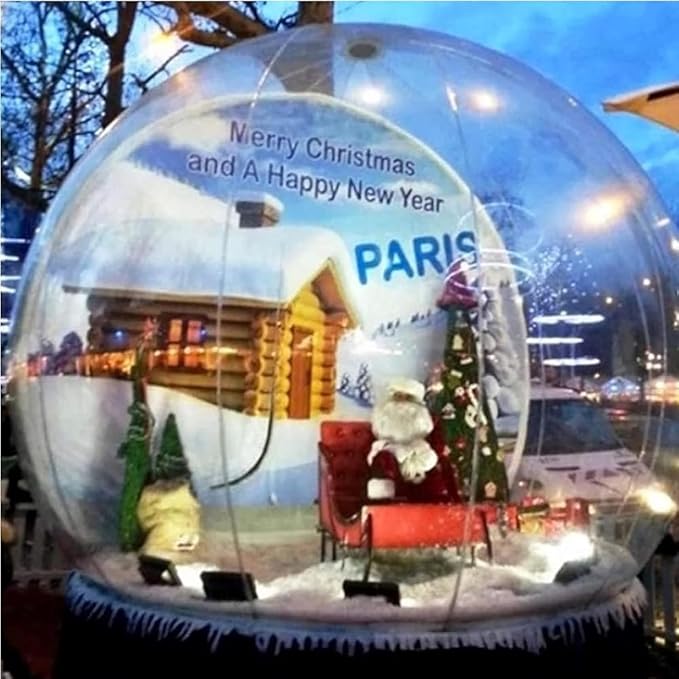 Inflatable Bubble Camping Tent Outdoor Rainproof Transparent Dome House for Family Backyard Stargazing (Size: 4m/13ft)