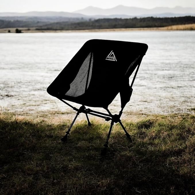 3-in-1 Camping Chair Trekking Poles &amp Mounted Flashlight – All-in-One Backpacking Kit Small &amp Weighs Only 3 lbs – Lightweight Aluminum Hiking Poles - Chair &amp High Lumen LED Light