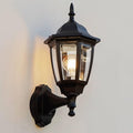 FUDESY 1-Pack 15 1/3 High Classic Outdoor Wall Lantern 3000K Dimmable LED Edison Filament Bulb Included Anti-Corrosion Plastic Materials Black FDS2542EB1