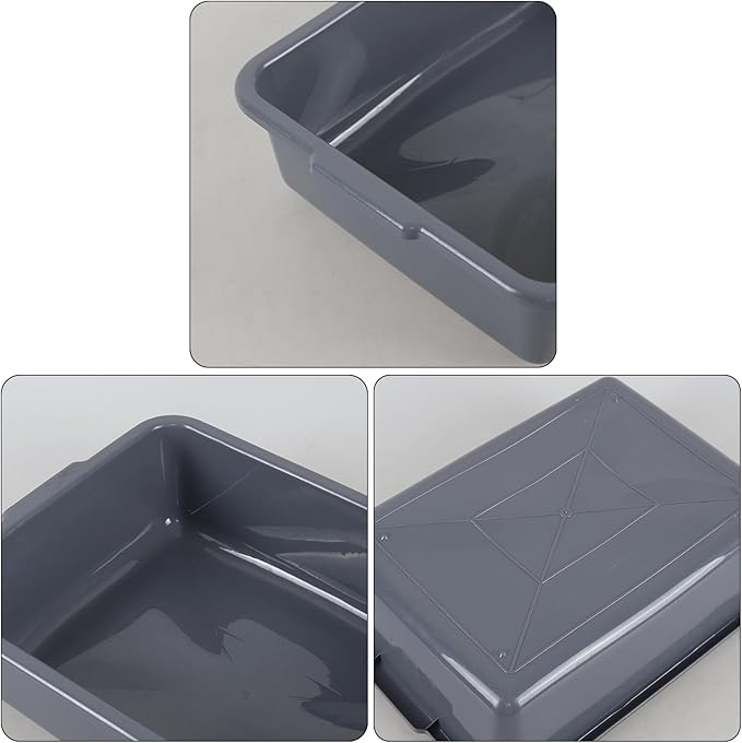 13 Liters Commercial Bus Tubs Box Gray Plastic Bus Tubs Restaurant 12 Packs