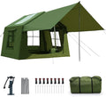 Inflatable Tents for Camping Large Blow Up Tent with Hand Pump Easy Setup InflatableTent 4 Season Tent Waterproof Oxford Air Glamping Tents for Camping Adult 4/6/8/10/12 Person