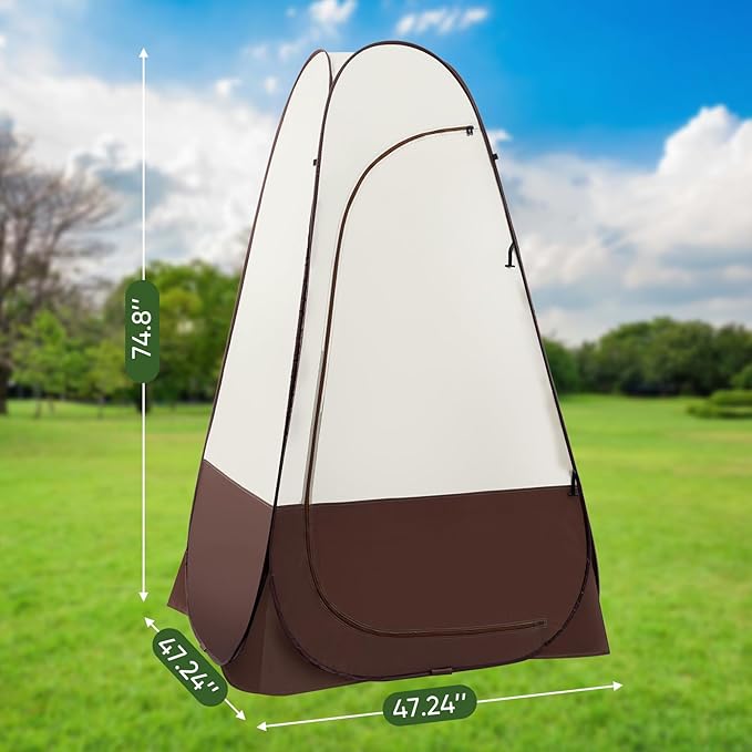 Portable Pop Up Privacy Shower Tent Spacious Changing Room Dressing Room Sun Sunshade Canopy Outdoor Rain Shelter Backpack Privacy Shelters for Camping Hiking Beach Toilet