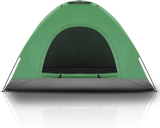 Outvita Camping Dome Tent 1-4 Person Waterproof Windproof Easy Setup Spacious Family Tents with Carry Bag &amp Rain Fly for Hiking Backpacking Traveling Glamping Beach