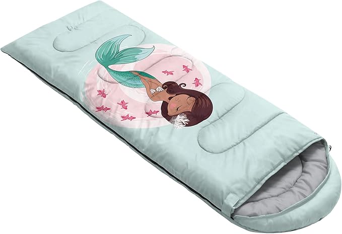 AILONEN Cartoon Camping Sleeping Bag for Boys Girls AdultsLightweight &amp Waterproof3 Season Warm &amp Cold WeatherPortablePrinted Sleeping BagTravelingCampingHiking