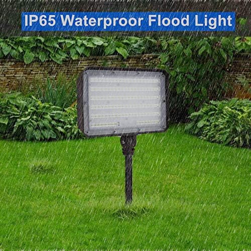 2Pack Dusk to Dawn Outdoor 100W LED Flood Light with Knuckle (Plate Included) 14000LM 1000W Equiv. 100-277V 5000K ETL Commercial Waterproof LED Floodlight Fixture Security Lighting for Parking Lot
