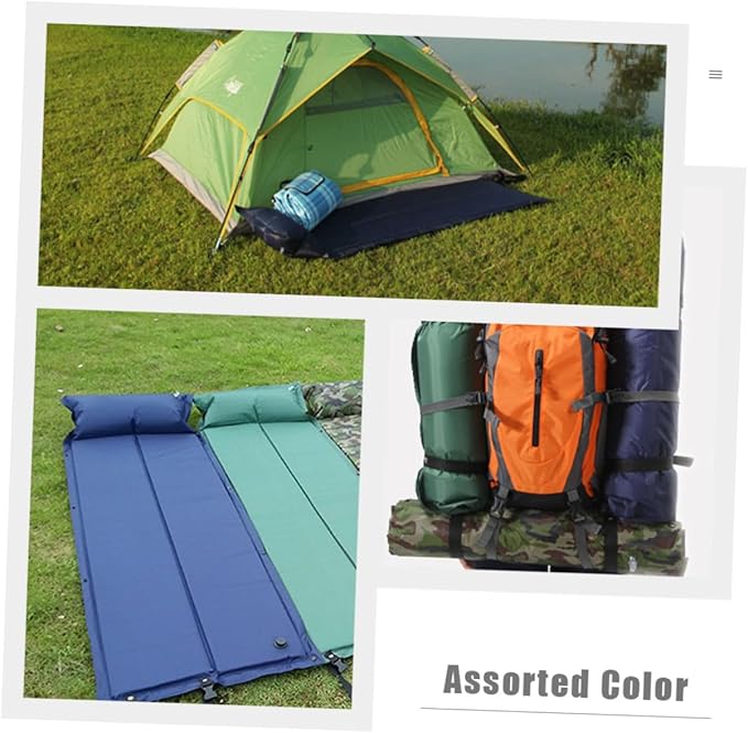 Inflatable Camping Sleeping Pad Pillow Wear-Resistant Portable Mat for Outdoor Camping Ultralight and Convenient Design for Hiking and Backpacking