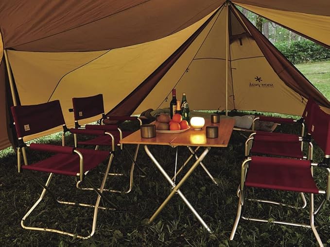 Snow Peak Single Action Camping Table Portable Dining and Game Outdoor Table - Medium