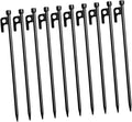 10Pcs Heavy Duty Ground Stakes for Tents Multi Function Outdoor Pegs for Camping and to Install and Soil Anchors Includes Storage Bag for Beach
