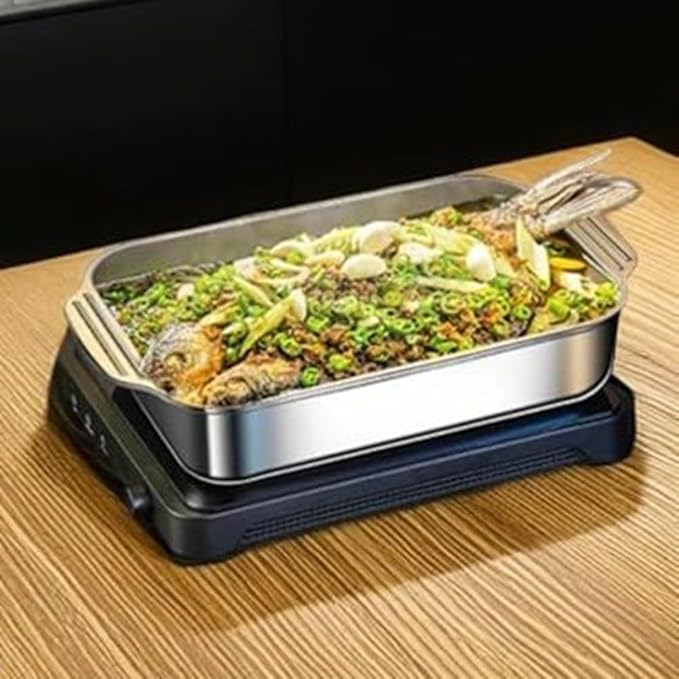 18x11 Inch Commercial Stainless Steel Pan with Lid and Cool Touch Handles Suitable for Lasagna Casseroles Sheet Pan Dinners and Bread Proofing