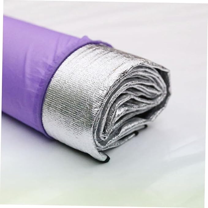 Outdoor Dampproof Camping Mat with Aluminum Film Lightweight Foldable Sleeping Mattress for Hiking Picnic Blanket Cushion Random Edge Color Random Color