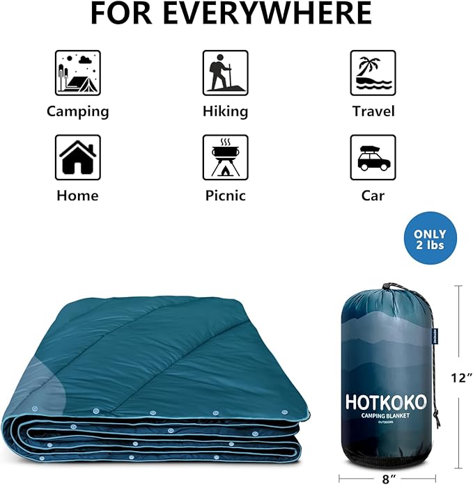 Camping BlanketLightweight Puffy Printed Camping Blanket Packable Outdoor Blanket for CampingTraveling Stadium Hiking Picnics