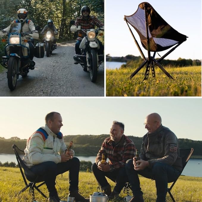 Campster2 Folding Camping Chair – Portable High Chair | 265 Lbs Capacity | Camping Essentials for Beach Hiking &amp Car Camping | Compact Outdoor Chair with Carry Bag | Comfortable &amp Durable (Bl
