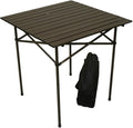 TA2727 Tall Aluminum Portable Table with Carrying Bag Brown