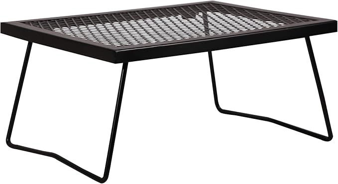 REDCAMP Folding Campfire Grill Heavy Duty Steel Grate Portable Camp Fire Cooking Racks for Over Fire Pit