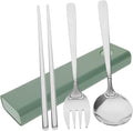 1 Set Set Fork Spoon Chopsticks Stainless Steel Utensils Set Serving Utensils Stainless Steel Travel Cutlery Travel Utensils Spoon and Chopstick Set Chopstick Chopstick Rest