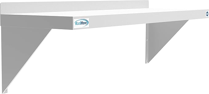 KoolMore NSF Stainless Steel Wall Mount Shelf - Industrial Grade Metal Shelf for Commercial Restaurant Kitchens 12 x 36